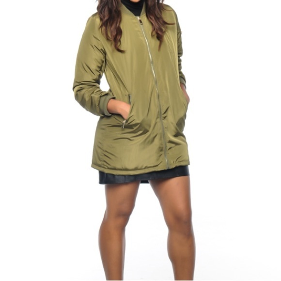 LA COALITION Long Bomber Jacket - Picture 5 of 17